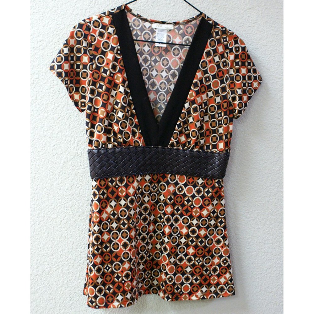 3 for $20! ✨ Cute!! V-neck with faux leather trim!